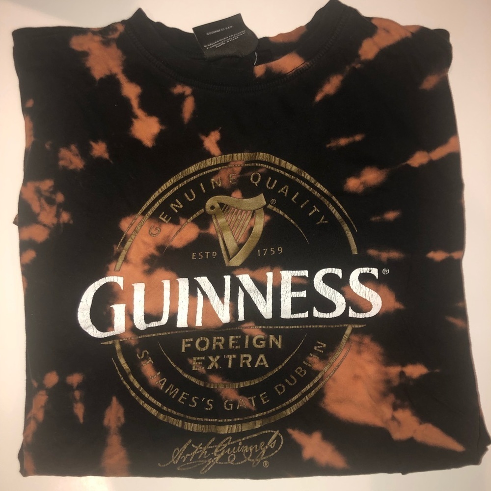 Guinness bleach dye tee